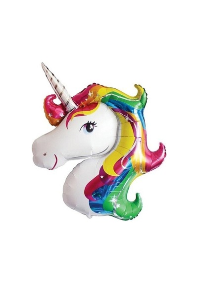 Unicorn Tek Boynuzlu At Folyo Balon 92 X 126 Cm Beyaz