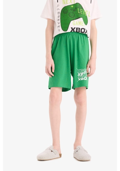 Defacto Erkek Çocuk Xbox Pijama Takımı Kısa Kollu Üst Beli Lastikli Şort E0345a825hswt34 Beyaz