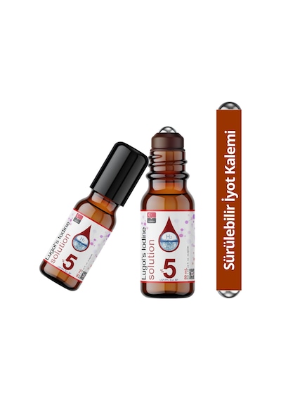 Dolar Kimya Lugol İyot Çözeltisi %5 50 Ml Roll-on Şişe Lügol Pharma Grade Lugols Iodine