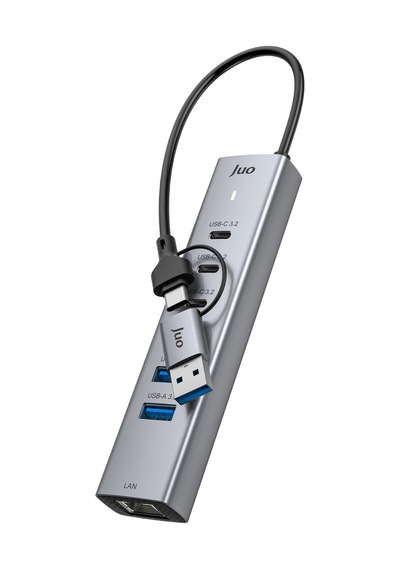 Juo Type-c Ve Usb-a 7 Portlu 3 Usb-a 3 Type-c Gigabit Ethernet Dönüştürücü Usb Çoklayıcı Hub