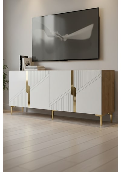 Ka1828dbg Evva Konsol Ve Tv Sehpası Safirmeşe-beyaz-gold 180cm Safirmeşe - Beyaz - Gold Ka1828dbg Evva Konsol Ve Tv Sehpası Safirmeşe-beyaz-gold 180cm Safirmeşe - Beyaz - Gold