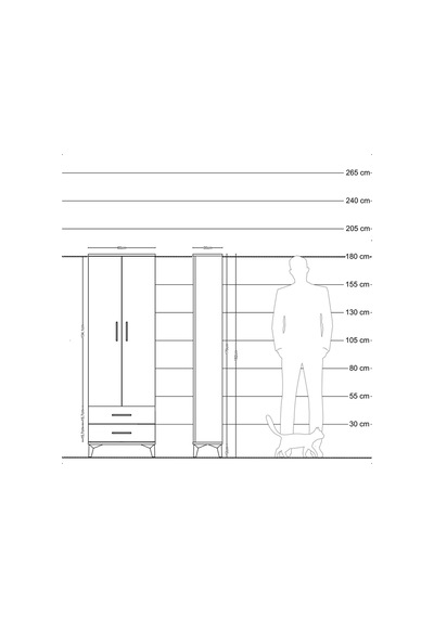 Arges Dolap 2 Raflı 2 Çekmeceli Tek Askılı 60x30x182 Aytaşı-çam Aytaşı Arges Dolap 2 Raflı 2 Çekmeceli Tek Askılı 60x30x182 Aytaşı-çam Aytaşı