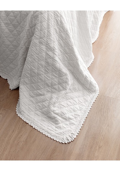 Madame Coco Maveray Çift Kişilik %100 Pamuk Yatak Örtüsü Seti - Beyaz 8684427115237 Çok Renkli