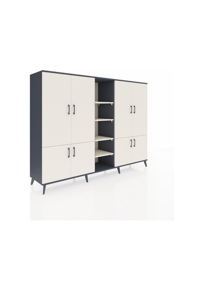 Hyperion Dolap 14 Raflı 8 Kapaklı 220x44x163 Antrasit-aytaşı Antrasit-aytaşı Hyperion Dolap 14 Raflı 8 Kapaklı 220x44x163 Antrasit-aytaşı Antrasit-aytaşı