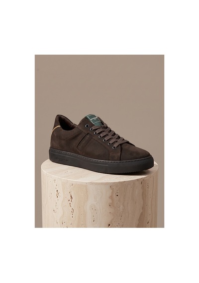 Bafaş Ayakkabı 371610 Kahve Hakiki Dana Derisi Erkek Günlük Sneaker Kahverengi