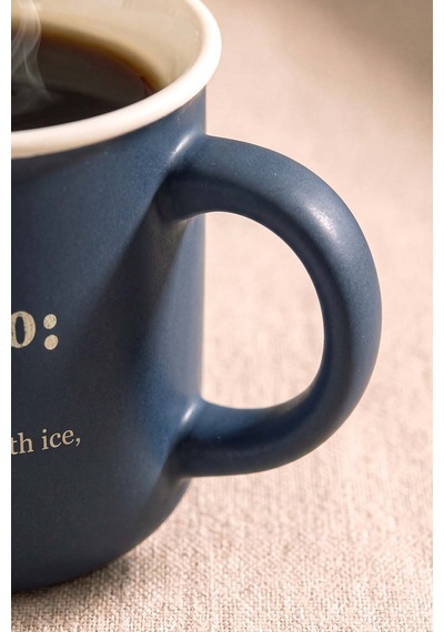 Americano Mottolu Lory Porselen Kupa 380 Ml Mavi