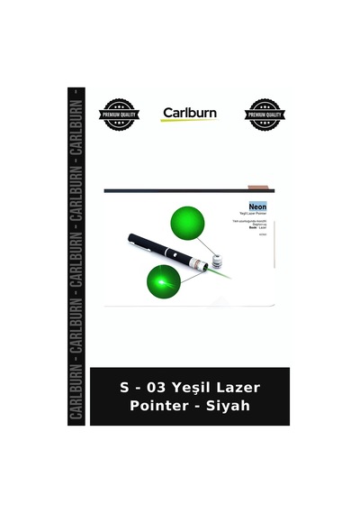 Özel Üretim Sunum Cihazı S - 03 Yeşil Lazer Pointer - Siyah