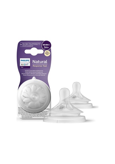 Philips Avent Avent Natural Response 2'li Biberon Emziği, 4 Numara, 3 Ay+ Nhr