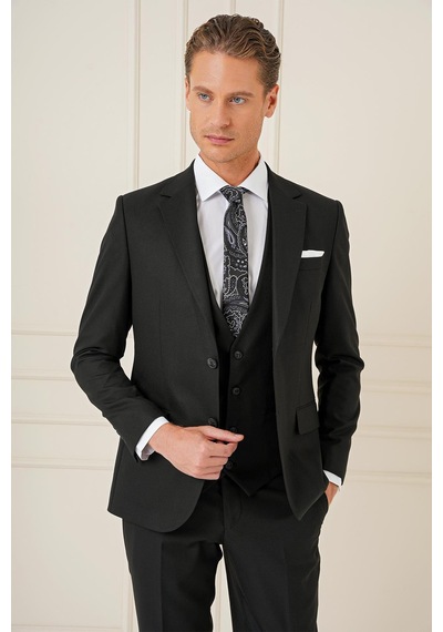 Efor Slim Fit Siyah Klasik Takım Elbise Tk 896 Siyah