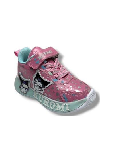 Cakgo Kuromi 725-26 Simli Parlak Deri Anatomik Kız Çocuk Sneaker Pembe Yeşil 22-25 Pembe
