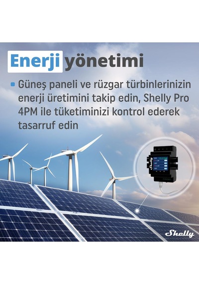 Shelly Pro 4PM Dört Kanal Enerji Ölçer Röle