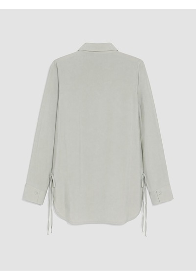 Lcw Everyday Yeşil Oversize Modal Karışımlı Kadın Gömlek Tunik
