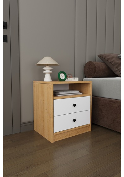 Modern 2 Çekmeceli Komodin Şifonyer %100 Mdf Çok Amaçlı Organizer Kmd04 Beyaz - Karına Modern 2 Çekmeceli Komodin Şifonyer %100 Mdf Çok Amaçlı Organizer Kmd04 Beyaz - Karına