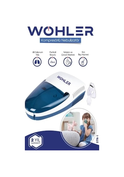 Wohler Kompresörlü Nebülizatör Hava Buhar Makinesi Cihazı