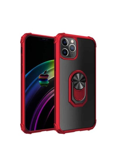 Apple Uyumlu iPhone 12 Pro Max Kılıf Mola Kenar Köşe Ve Yüzük Kısımları Renkli