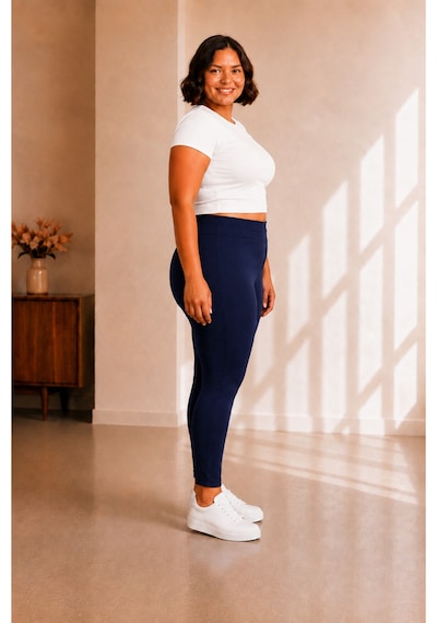 Sngl Tekstil Kadın Büyük Beden Çelik İnterlok Kumaş Toparlayıcı Tayt 3xl 4xl 5xl 6xl 7xl 8xl 9xl Lacivert