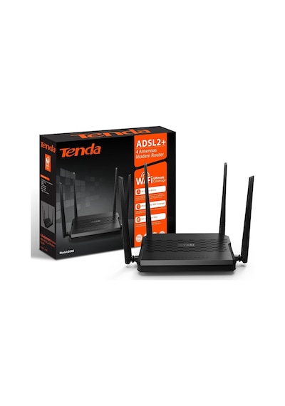 Tenda D305 300 Mbps Kablosuz 4 Port Adsl2+ Modem
