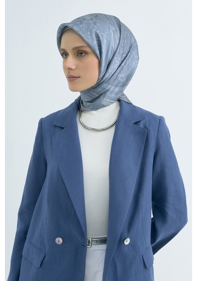 Armine Saf İpek Sura Eşarp-2026 İlkbahar-yaz- 953700d Mavi-Gri
