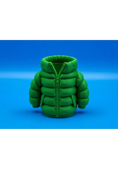 3d Baskı Şişme Mont Kalemlik - Masaüstü Organizer-yeşil Çok Renkli