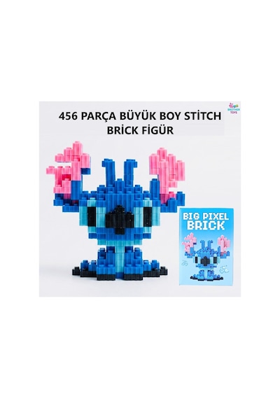 Büyük Boy 456 Parça Stitch 3d Yapboz Bricks Figür Yapı Oyuncağı