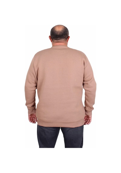 Moc Grande Mocgrande Erkek Büyük Beden Sıfır Yaka Sweat Twenty 24200 S.kahve