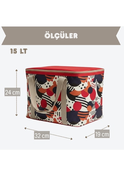15 Lt Termal Çanta -piknik Çantası-288 Karışık/Çok Renkli
