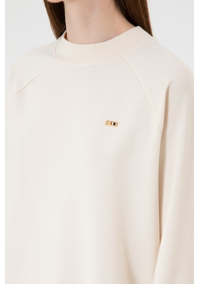 U.S. Polo Assn. Kadın Krem Regular Bisiklet Yaka Basic Sweatshırt 50313610-VR071