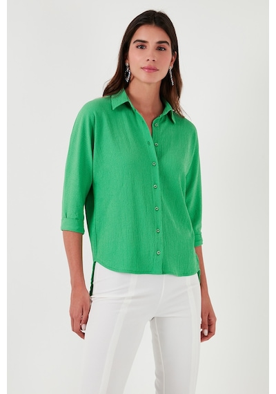 Lela Arkası Uzun Truvakar Kol Bayan Gömlek 5865596 Benetton
