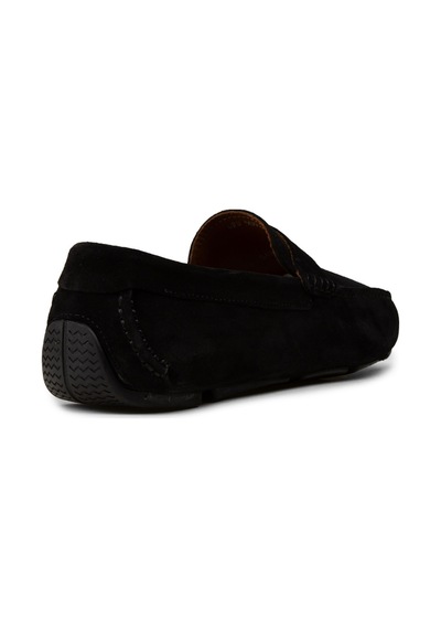 Deery Erkek Hakiki Süet Siyah Penny Loafer - E0920msyhc02