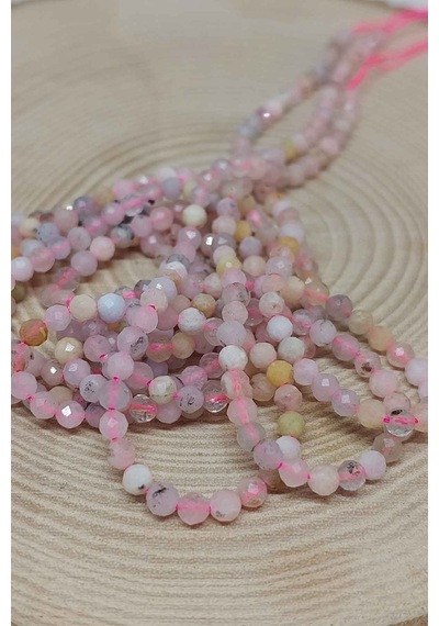 Yasamtohumu Pembe Opal Taşı Yarım Dizi 3 MM 17  CM Çok Renkli