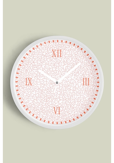 Modern Duvar Saati - 35cm - Önü Camlı Beyaz Kasa - Sessiz Mekanizma-jh0673 Beyaz