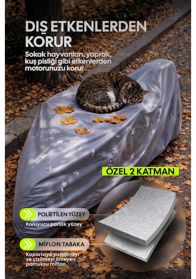Hero Xpulse 200 Arka Çanta Topcase Uyumlu Su Geçirmez Motosiklet Brandası Motor Branda Lastikli