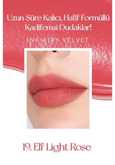 Peripera Ink Airy Velvet Ruj 19 Elf Light Rose