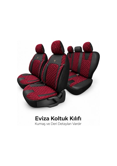 Mini Cooper 2014 Ve Sonrası Uyumlu Monaco Serisi Bordo Oto Koltuk Kılıfı