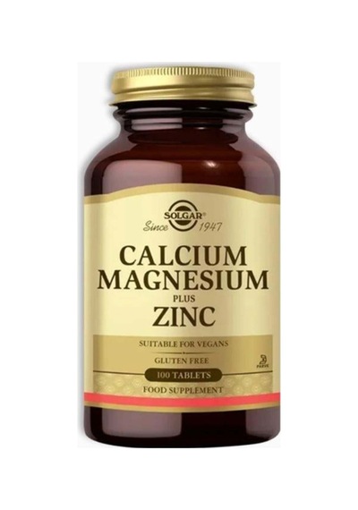 Solgar Calcium Magnesium Plus Zinc 100 Tablet 1adet