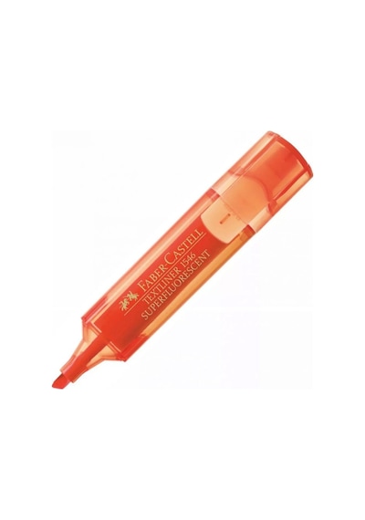 Faber Castell Şeffaf Gövde Fosforlu Kalem 1546 Turuncu