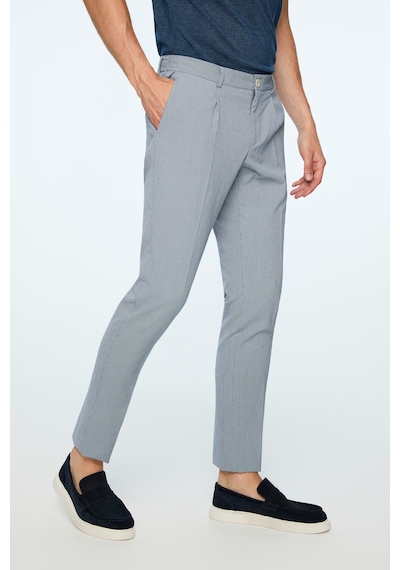 Morven Erkek Lacivert Poliviskon Trend Desenli Slim Fit Lastikli Pantolon 26ys003004200 Lacivert