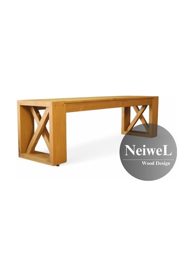 Neiwel Garden Luin Doğal Ahşap Bahçe Bank-37-80 Açık Ceviz