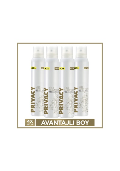 Privacy Gold Woman Kadın Deodorant 4x200 Ml