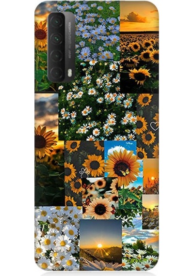 Huawei P Smart 2021 Uyumlu Ayçiçeği Deseni Desenli Silikon Kılıf