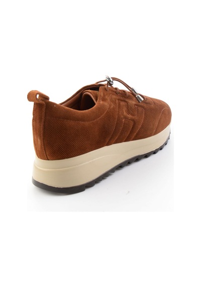 Bambi Taba Süet Hakiki Deri Kadın Sneaker K01756709302