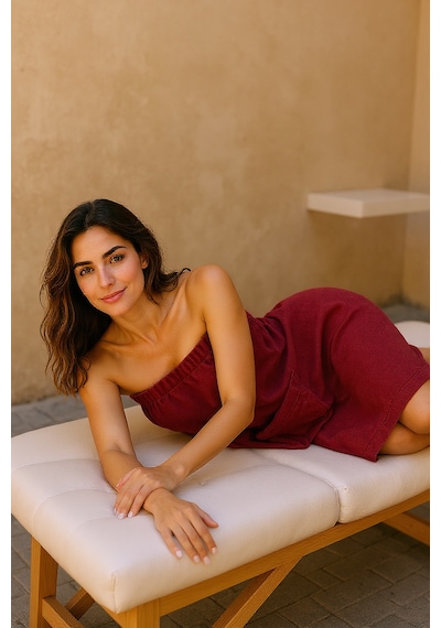 % 100 Pamuklu Laodikeia Sarma Havlu, Duş, Deniz-plaj, Spa Banyo Havlusu Kadın Bordo