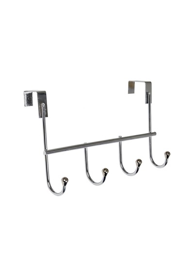 Metal Kapı Arkası Askılık 4 Kancalı Metal Askılık Krom