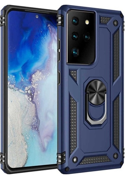 Galaxy S21 Ultra Kılıf Zore Vega Kapak Mavi