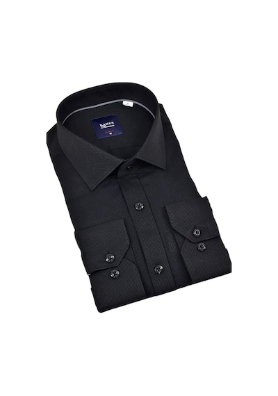 Erkek Slim Fitt Armürlü Uzun Kol Gömlek 2413 Bgl-st04383 Siyah