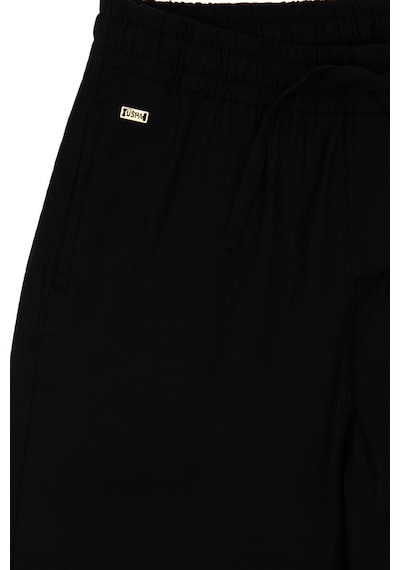 U.S. Polo Assn. Kız Çocuk Siyah Loose Fit  Modal Karışımlı Kanvas Pantolon 50300911-VR046