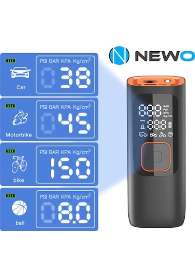 Newo Şarjlı Lastik Şişirme Pompası Işıklı Nw01-p