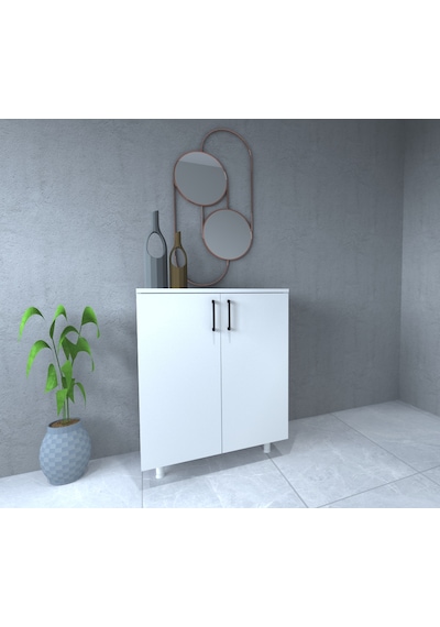 Stillmobilya %100 Mdf Çok Amaçlı Dolap Beyaz