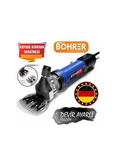 Böhrer Hb0254t Alman Koyun Keçi Kırkma Kırpma Makinesi ,dark Blue 3200w Devir Ayarlı ,bakır Sargılı