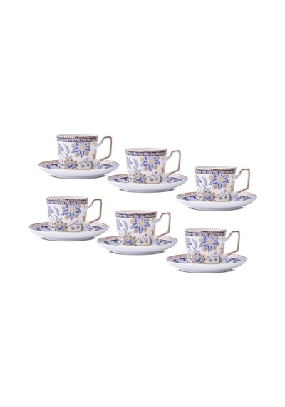 Aryıldız Alice 6 Kişilik 12 Parça Kahve Fincan Takımı 120 Ml Mavi